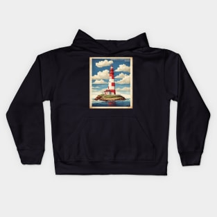 Lighthouse Egersheld Russia Vintage Tourism Poster Kids Hoodie